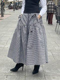 Spódnica maxi w kratkę gingham